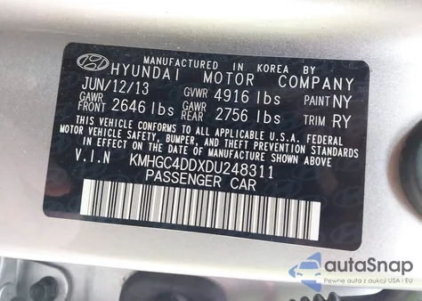 2013 Hyundai Genesis 3.8 из США, поврежденный, VIN KMHGC4DDXDU248311